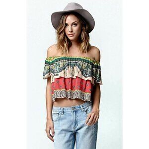 O'Neill Dallas Off-The-Shoulder Cropped Top - Womens Shirts Size S L